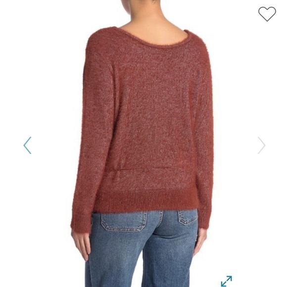 LUSH | Twist Knot Back Front/Sweater Cognac S NWT - Picture 2 of 6